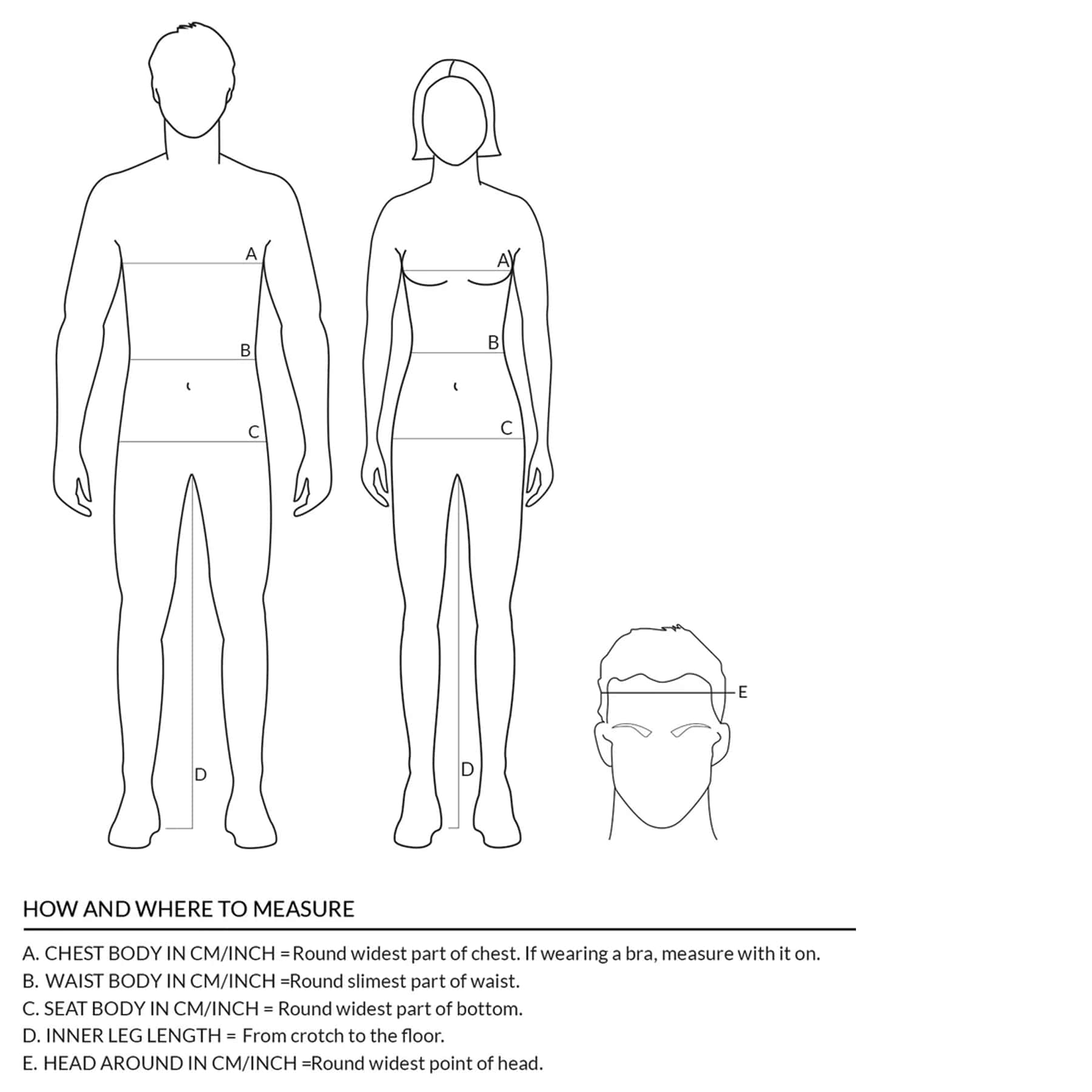 Body Measurements 2 | Moto Wear Store